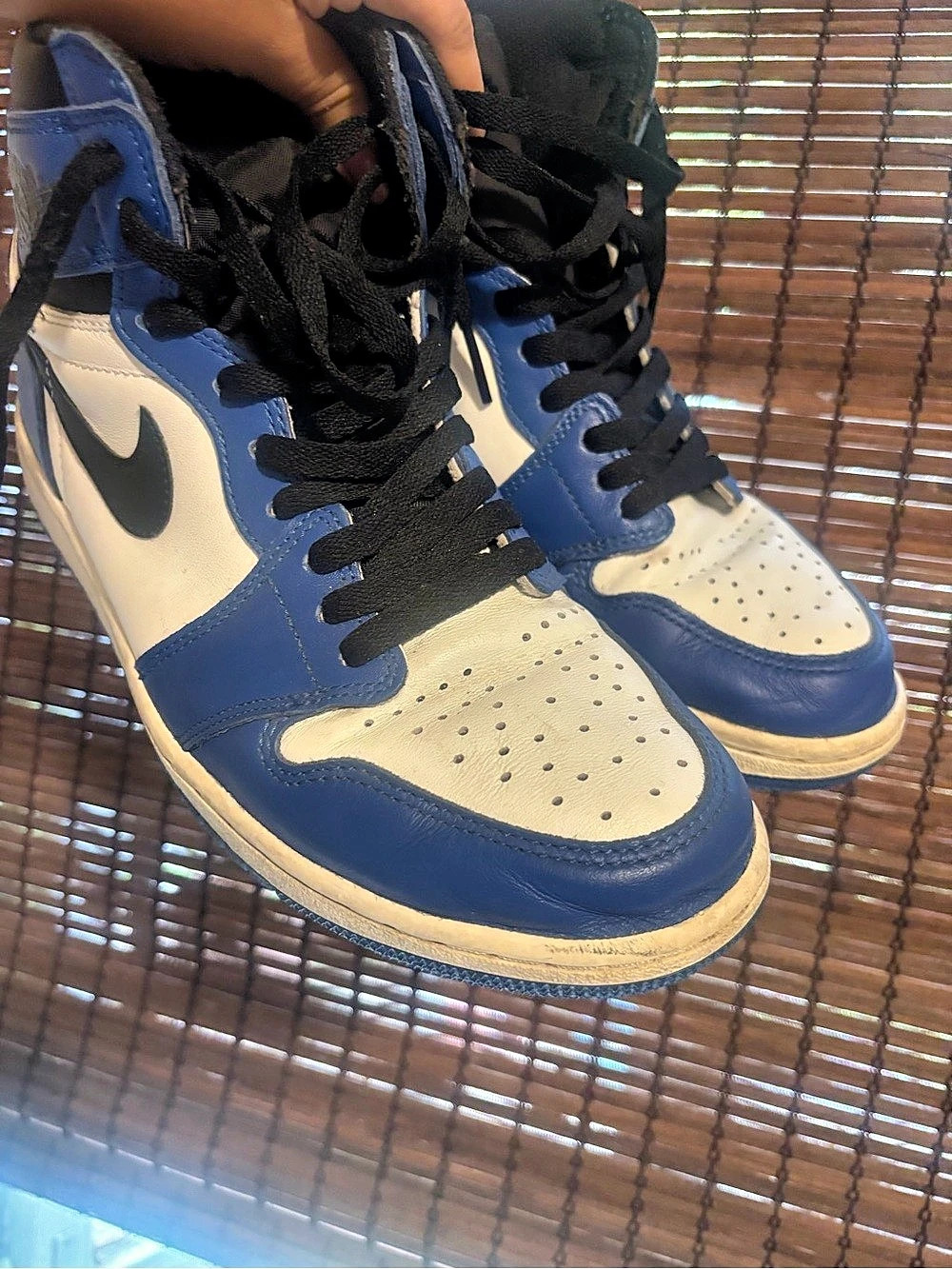 Nike Blue & White High Top Sneakers